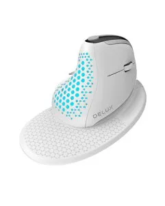 DELUXSeekerエルゴノミクスマウス無線、OLEDスクリーン、6ボタン&親指ホイール、静音、7200DPI、3モード:有線/ワイヤレス2.4G/Bluetooth、プログラム可能、充電式、RGBライト、リストレスト(M618XS3…