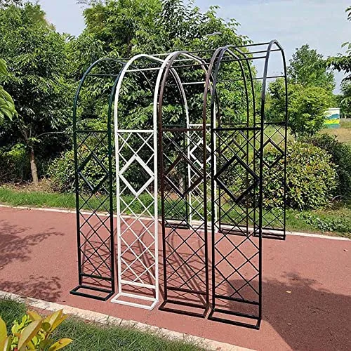 金属製ガーデンアーチアーバー 2.7m 金属製ガーデンアーチ ウェディング装飾、頑丈なバラアーバーアーチウェイトレリス、様々なつる植物用ガーデンアーバー、幅1.4m/1.8m、ブロンズ-300X270X40CM,Bronze-300X270X40CM