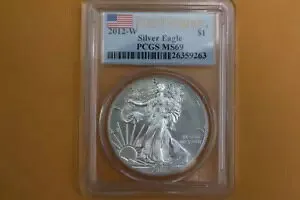 2012-W (光沢仕上げ) シルバー イーグル PCGS MS69 ファースト ストライク