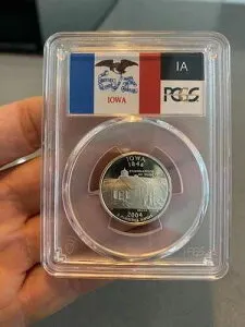 2004-S 25セント 州クォーター アイオワ PCGS PR69 DCAM 90% シルバー