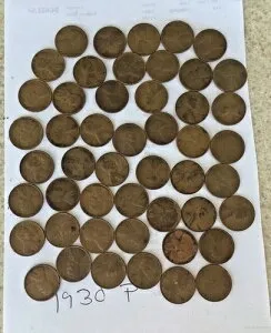 リンカーン小麦セントロール 5 枚、1930P-1934P-1935P-1936P-1939 P + ボーナスの選別ロール!