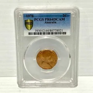 1978年オーストラリア2セント硬貨 - PCGSによるPR64DCAM鑑定済み - 送料無料