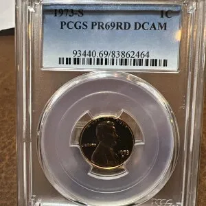 1973-S リンカーン記念館セントペニー PCGS PR69 RD DCAM
