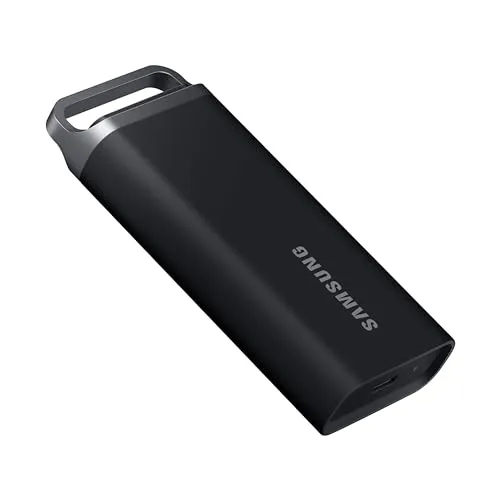 Samsung T5 EVO ポータブル SSD 8TB USB 3.2 Gen 1 外付けソリッドステートドライブ 連続読み取り速度 最大460MB/秒 ゲームとコンテンツ作成用 MU-PH8T0S/AM ブラック