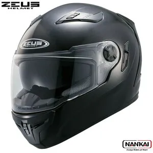 【P10倍! (要エントリー)＋クーポン】 ZEUS HELMET ゼウスヘルメット バイク用 フルフェイスヘルメットパールブラック NAZ-105 南海部品