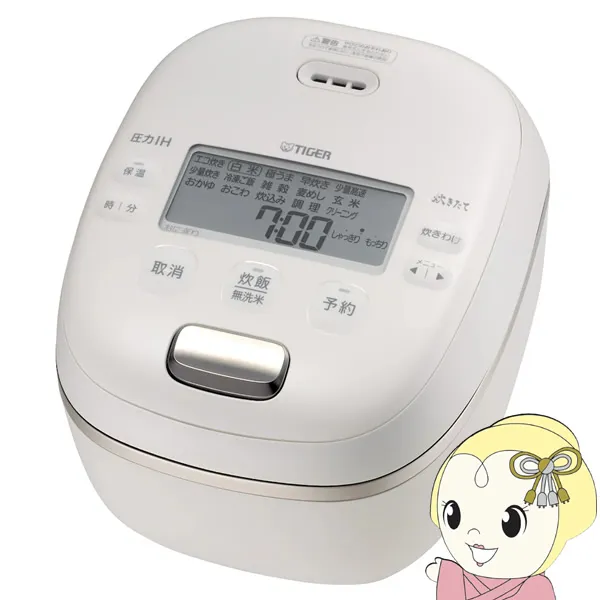[予約]圧力IHジャー炊飯器 TIGER タイガー 3.5合炊き オフホワイト 炊きたて ご泡火炊き JRI-C060-WO