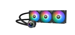 【エントリーで最大全額ポイント還元｜5/6まで】 THERMALTAKE｜サーマルテイク 水冷CPUクーラー 140mmファンx3 [LGA2066/2011-3/2011/1700/1200/1156/1155/1151/1150・AM5/AM4/AM3+/AM3/AM2+/AM2] TH420 ARGB Sync V2 ブラック CL