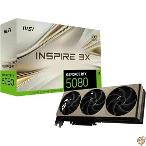 【5日最大1500円クーポン】MSI Gaming RTX 5080 16G Inspire 3X OCグラフィックスカード (16GB GDDR7、256ビット、Extreme Clock TBD MHz、DisplayPort x 3 2.1a、HDMI 2.1b、NVIDIA Blackwell Architecture)