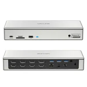 USBCユニバーサルドック4K@60Hzクアッドディスプレイ、4モニタードッキングステーション100Wホスト充電、4XHDMI、4XDP、Thunderbolt3/4、Windows、Mac対応(2.5G