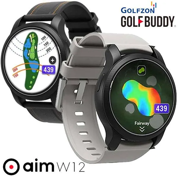 ゴルフバディ GOLFBUDDY aim W12 GPSゴルフナビ 腕時計型 GOLFZON 日本正規品
