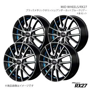 MID WHEELS/RX27 MRワゴンwit MF33S アルミホイール4本セット【14×4.5J 4-100 INSET45 BKB】F7474454334503LN×4