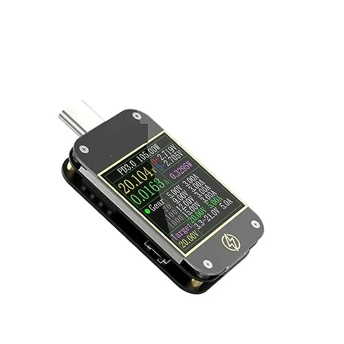 USB???流???， Type-C PD トリガー USB-C 電圧計 電流計 急速充電プロトコルテスト Type-C メーター パワーバンクテスター PC ソフトウェア付き 能力テスト、(FNB48PWO Bluetooth)