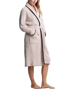 ベアフットドリームス レディース アンダーウェア ナイトウェア Barefoot Dreams CozyChicR Blanket Stitch Robe Stone ストーン