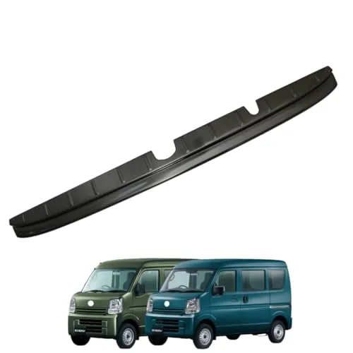 【Aobexalt】「スズキ エブリイ For EVERY 2015年ー」に対応 リアバンパープロテクター テールゲットカバー ステップガード 傷防止 保護パーツ アクセサリー (バンVAN用, ラインブラック)