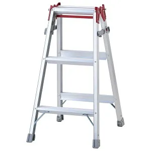 長谷川工業 はしご兼用脚立 アルミ製 幅広ステップ60mm RS-09c [法人限定]