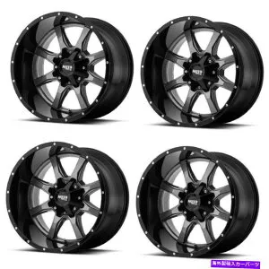ホイール 4本セット セット4 20 Moto Metal Mo970 20x10グレーセンターグロスブラックリップ5x5/5.5リム-18mm Set 4 20 Moto Metal MO970 20x10 Gray Center Gloss Black Lip 5X5/5.5 Rims -18mm【並行輸入品】