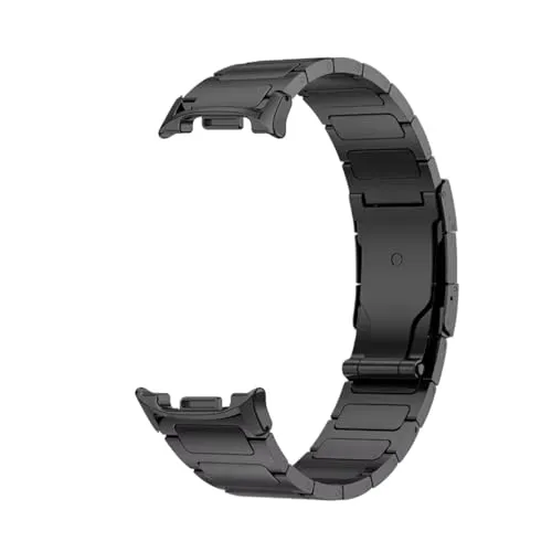 エンボスチタンメタルバンドに適合するSamsung Galaxy Watch 8 Classic 46mm/8 40mm 44mm/Ultra 47mm(Black,For Galaxy Watch 8 40mm)
