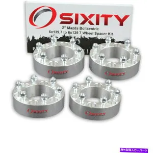 スペーサー 4PC 2 マツダB2000 B2200アダプターラグスタッド6x139.7 UTのホイールスペーサー 4pc 2 Wheel Spacers for Mazda B2000 B2200 Adapters Lugs Studs 6x139.7 ut【並行輸入品】