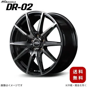 アルミホイール Nバン JJ系 ホンダ 【12×3.5B 4-100 INSET42 ブラックポリッシュ+ブラッククリア】 マルカ MID DR-02 1本 12インチ 4穴 インセット42