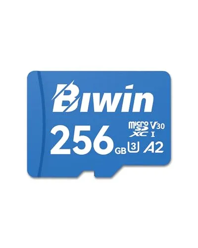 Biwin microSDカード MS210 256GB 210MB/s読出・170MB/s書込 TFカード UHS-I C10 U3 V30 A2 4K UHD & Full HD撮影対応 microSDXC 高速マイクロSDカード 製品ライフタイム保証