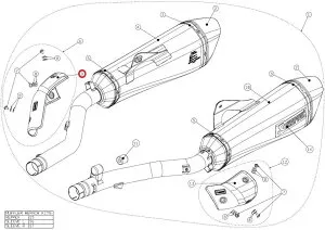 AKRAPOVIC アクラポビッチ 【リペアパーツ】P-HSB16R1D heat shield ca K1600GT K1600GTL BMW マフラーガード・ヒートガード マフラー