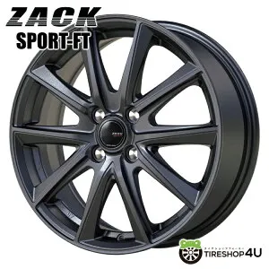 【最大P25倍】 【即納】 ZACK SPORT-FT 14x4.5J 4/100 +45 GM シャドーガンメタ 新品 ホイール 1本価格 単品 JP三陽 ザック FT 14インチ JWL 14×4.5J 軽自動車 N-BOX タント ムーヴ スペーシア ハスラー アルト