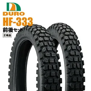 5月上旬入荷予定 ダンロップOEM KDX125SR/1987～用 DURO HF333 2.75-21 4PR ＆ 4.10-18 4PR 前後セット デューロ バイク好き ギフト お買い物マラソン 開催