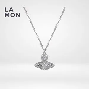 ヴィヴィアン ウエストウッド ネックレス Vivienne Westwood NARCISSA PENDANT NECKLACE メタル クリスタル ネックレス SILVER シルバー系