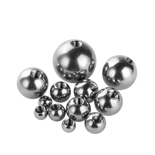 Buonpmy 304 ステンレス鋼ドリルボール M2.5 M3 M4 M5 M6 M8 M10 ねじ付き半穴めねじスムーズボールビーズソリッド(M8,50mm (1pcs))