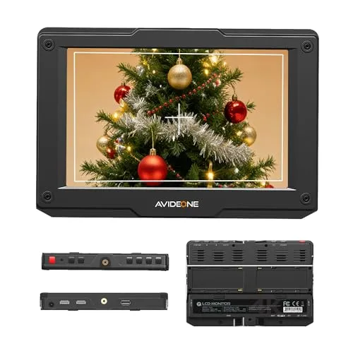 AVIDEONE 7インチ 1920x1200 IPS フルHDフィールドモニター、4K HDMI オンカメラモニター 1800nits 超高輝度、3D-LUT/HDR/