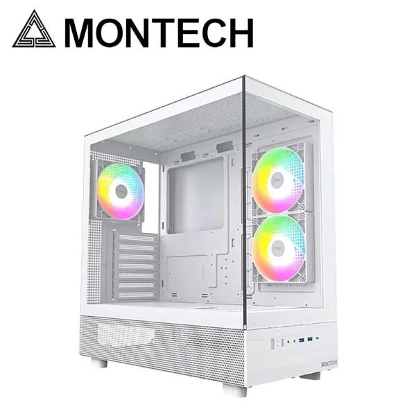 MONTECH｜モンテック XRシリーズ ATXマザーボード対応 ガラスパネル(フロント・左サイド)採用 ピラーレス PCケース (ホワイト) XR (W) 返品種別B
