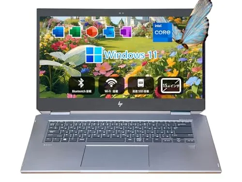 【整備済み品】 15.6型タッチパネルノートPC Zbook Studio X360 G5 HP／Win 11 Pro／MS Office H&B 2019／第8世代Core i7／32GBメモリ／512GB SSD／SkyinkのWIFI／カメラ／DVD