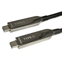 映像も音声も電源もこれ1本。DP Alt Mode対応/USB PD対応/USB3.2Gen2/Gen1/2.0デバイス光ハイブリッド延長ケーブル 15m