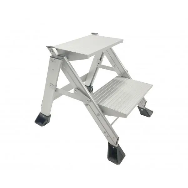 ※法人専用品※長谷川工業ジャンボステップW55×D55×H45cmシルバーLG-11902