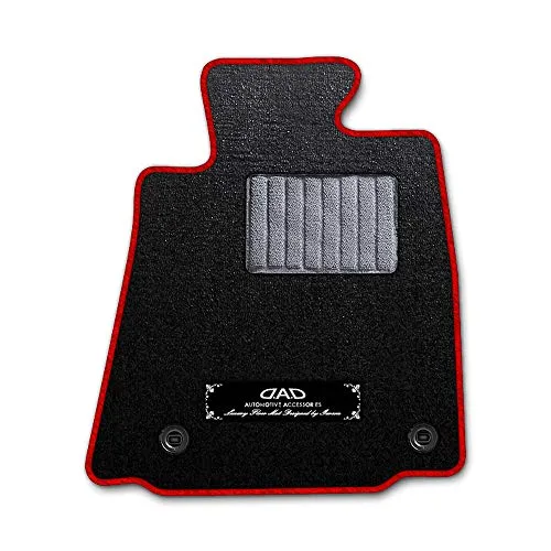 DAD ギャルソン D.A.D エグゼクティブ フロアマット TOYOTA (トヨタ) Vitz ヴィッツ SCP90/NCP91/KSP90 年式H17/2～H22/12 2WD 1台分 エレガントデザインブラック/オーバーロック（ふちどり）カラー :