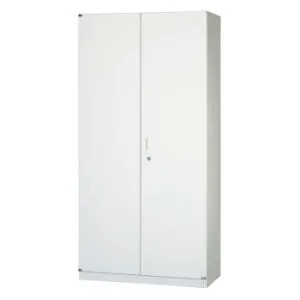 壁面収納家具/D:450・ホワイトタイプ 両開戸 H1830 棚板4枚・ベース・アジャスター付 ALPSホワイト色 COM-UAH-W18 家具/収納 オフィス収納