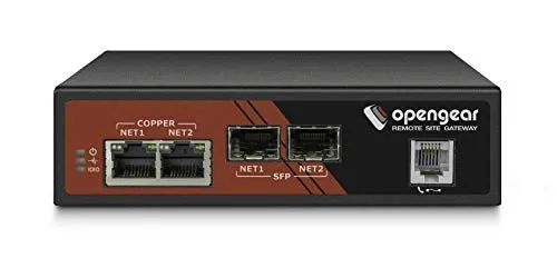 Opengear - ACM7004-2-M - 4シリアルシスコストレートピンアウト、拡張電源、2 Gbe イーサネットまたはファイバーSFP、4 USB Co