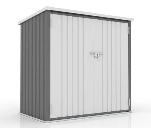 屋外収納庫 大型 物置 大容量 屋外物置 高機能収納庫 ストッカー 室外 収納ボックス 金属製 両開きドア 施錠可能 底板なし スチール 室外収納箱 室外収納 ガーデンシェッド 倉庫 ベランダ ガーデニング 庭 幅141cm*奥行き86cm*高さ134cm