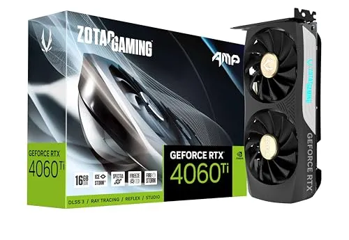 ZOTAC Gaming GeForce RTX 4060 Ti 16GB AMP DLSS 3 16GB GDDR6 128ビット 18Gbps PCIE 4.0 コンパクト ゲーミング グラフィックスカード IceStorm 2.0 Advanced