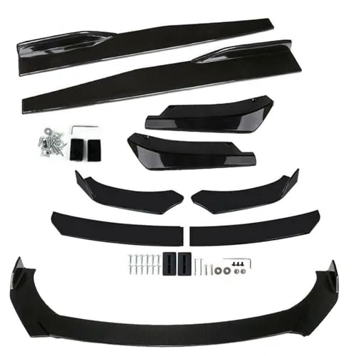 ダイハツ ミライース LA350S LA360Sに適用リップスポイラーキットバンパーフロント 4分割式 サイドスカート リアスポイラー スポーティー風 カバー トリム グレードアップ 傷防止 プロテクター
