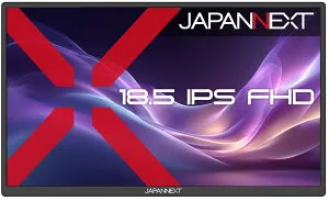 JAPANNEXT｜ジャパンネクスト モバイル液晶ディスプレイ(18.5型/IPS(ADS)/FullHD 1920×1080/60Hz/14ms/HDR/miniHDMI2.0/USB TYPE-C/VESA)(ブラック) JN-MD-IPS185F