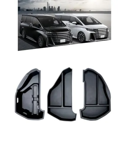 【kiAuto】新型アルファード40系 ヴェルファイア 40系 適用 2023~ 内装 トランク収納ボックス 後席収納ボックス コンソールボックス 小物入れ マルチボックス 収納トレイ FOR Alphard Vellfire 40系 専用 ブラック [並
