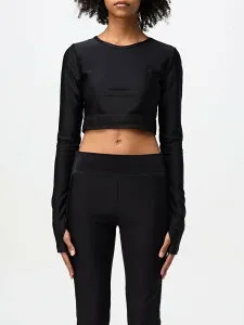 ヴェルサーチェ・ジーンズ・クチュール VERSACE JEANS COUTURE Tシャツ トップス レディース ブラック T-shirts and tops 77HAH218J0148 関税 送料無料 2024AW gi