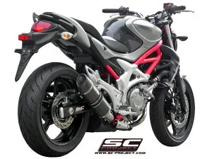 【正規輸入代理店】 SC-PROJECT - オーバル スリップオンサイレンサー (消音バッフル付属) GLADIUS 650 '09-15 SCプロジェクト スズキ グラディウス650 サイレンサー