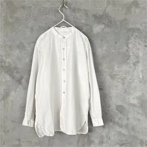 ARMEN [アーメン] 40sポプリン後染めユーティリティシャツ ユニセックス INAM2551PD mineral white