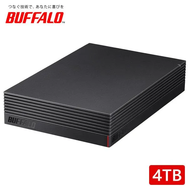 BUFFALO バッファロー 外付けHDD 4TBUSB3.1/USB3.0/USB2.0 PC＆TV録画 静音＆防振＆放熱設計 見守り合図 日本製 HD-NRLD4.0U3-BA