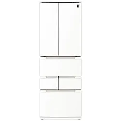 SHARP(シャープ) プラズマクラスター冷蔵庫 ラスティックホワイト SJ-MF46P-W ［幅65cm /457L /6ドア /観音開きタイプ］ 【基本設置料金セット】