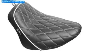 Seats ルペラブラックベアボーンソロシートホワイトダイヤモンドステッチハーレーM8ソフトアイル18-21 Le Pera Black Bare Bones Solo Seat White Diamond Stitch Harley M8 Softail 18-21【並行輸入品】