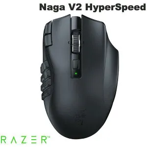 Razer Naga V2 HyperSpeed 21ボタン 2.4GHz / Bluetooth 5.0 ワイヤレス 両対応 ゲーミングマウス # RZ01-03600100-R3A1 レーザー (マウス) レイザー