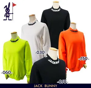 【PREMIUM OUTLET 45%超OFF】Jack Bunny!! by PEARLY GATESジャックバニー!! モックネックロゴ レディース ストレッチコットンニットセータープルオーバー =263-3274060/23D【GOLFWAVE】